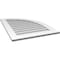 Ekena Millwork Quarter Round Top Right Surface Mount PVC Gable Vent w/ 3-1/2"W x 1"P Standard Frame, 26"W x 36"H GVPQR26X3601SN - alternate 4